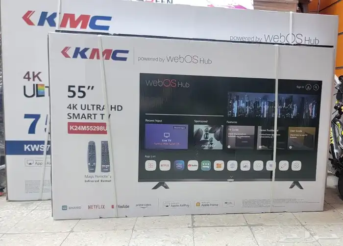 ضمان سنتين افضل الاسعار شاشه تلفزيون سمارت 4k.توصيل مجاني اخ 7