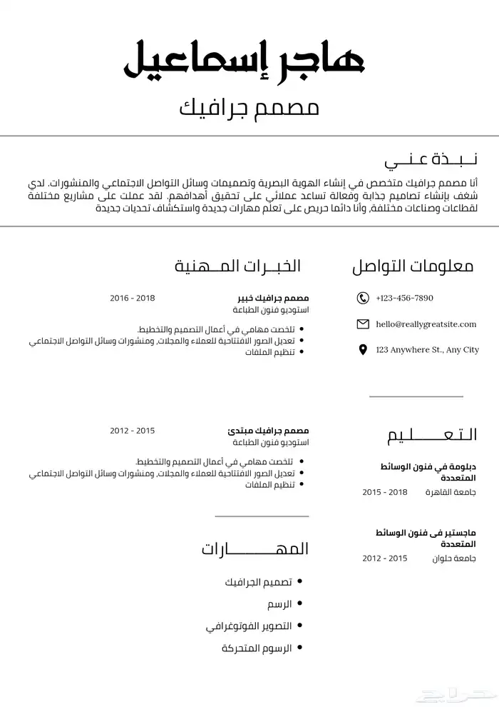 إنشاء صورة سيرة ذاتية CV إحترافي (الدفع بعد الإستلام ) 2