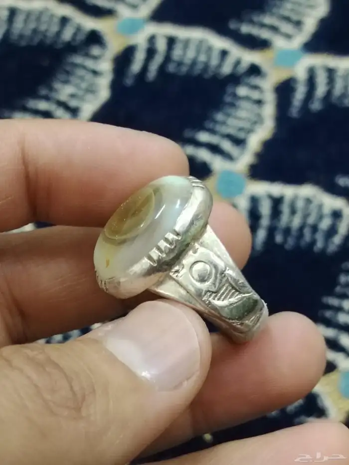 خاتم فضه بحجر العقيق السليماني الهندي 2