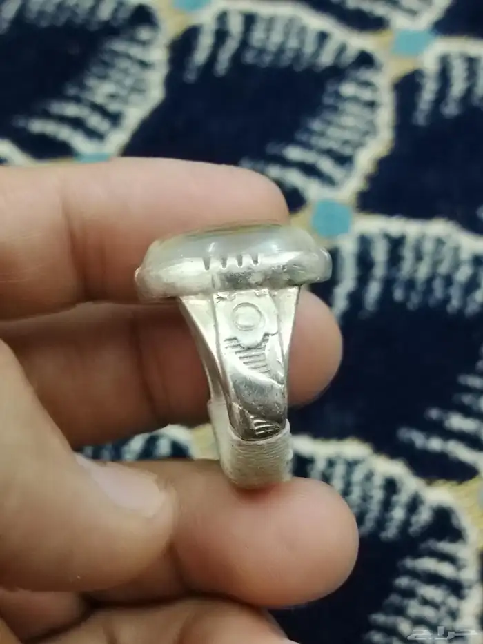 خاتم فضه بحجر العقيق السليماني الهندي 1