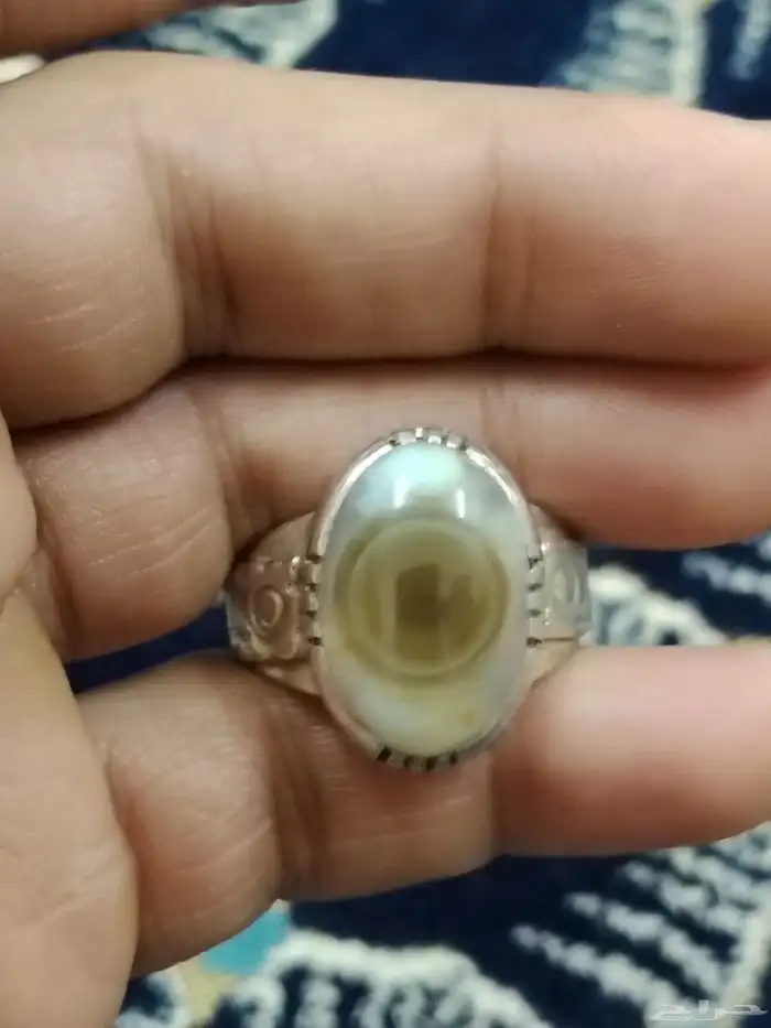 خاتم فضه بحجر العقيق السليماني الهندي 0