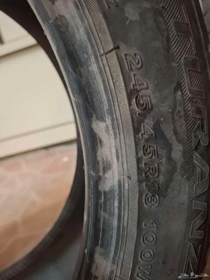 كفرات 18 بريجستون مستخدمين نص عمر المقاس 245 45 18 0