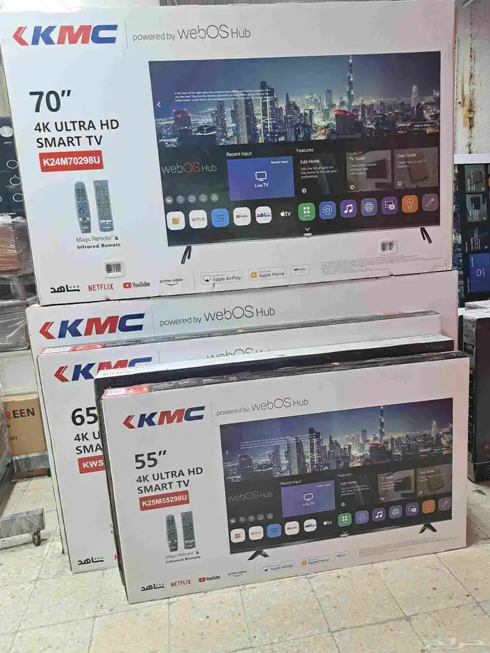 ضمان سنتين افضل الاسعار شاشه تلفزيون سمارت 4k.توصيل مجاني اخ 17
