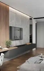 ديكورات شاشه خلفيه تلفزيون واجهة سرير ديكور تنفيذ 0