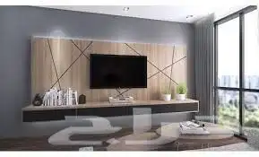 ديكورات شاشه خلفيه تلفزيون واجهة سرير ديكور تنفيذ 3