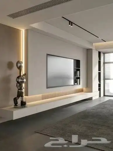ديكورات مكتبه شاشه تلفزيون واجهه خلفيه سرير ديكور 0