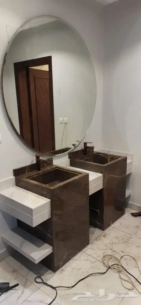 مغاسل رخام طبيعي وصناعي وتركيبها وتصليح 1