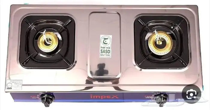موقد غاز إمبكس IGS 121 ذو شعلتين من الستانلس ستيل. 1