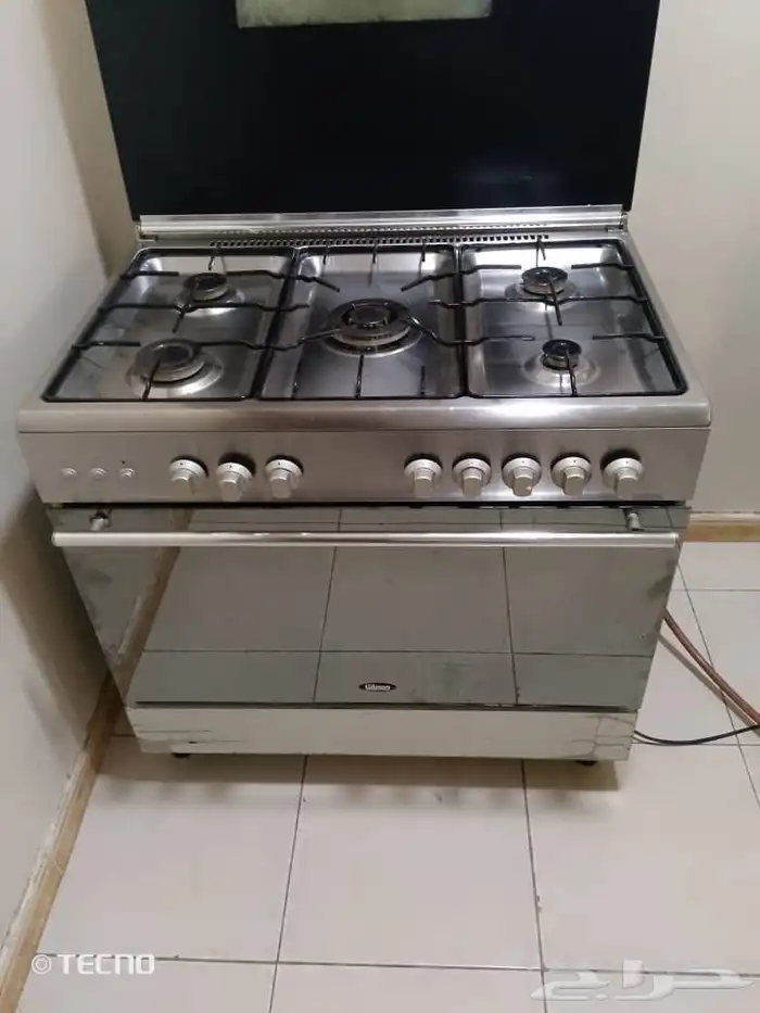 فرن 5شعله ايطالي نضيف مع غساله اتوماتيك جنرال سوبريم 18كيلو 1