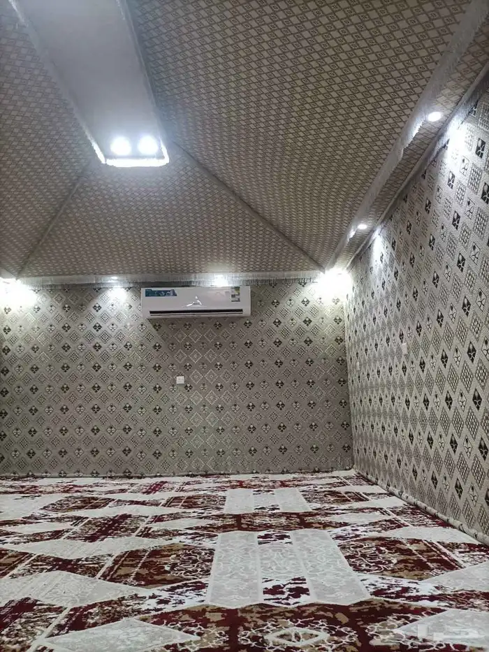 عمل قراميد مظلات تلبيس قماش سواتر مشب نار بيت شعر 7