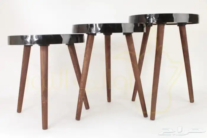 طقم طاولات تركي دائري 3 قطع وأحجام بأشكال مميزة 1