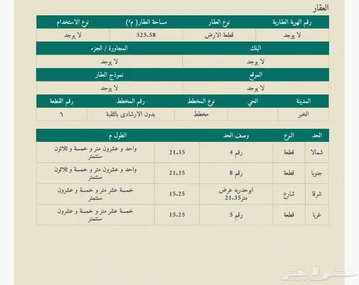 للبيع فلا سكنية ( هدم او ترميم) 0