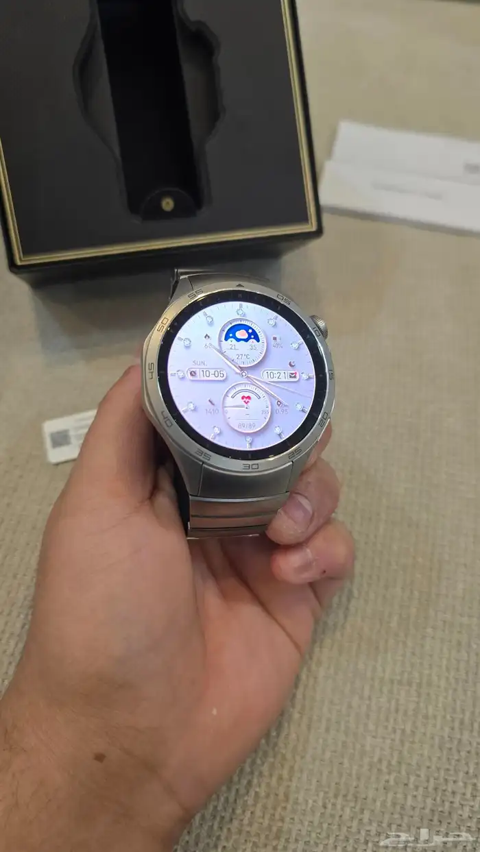 ساعة Huawei GT 4 مقاس 46 مم ستانلس ستيل لون فضي 4