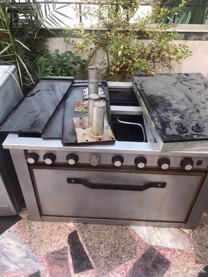 فرن غاز ستانلسيل 5 عيون للمطاعم 0