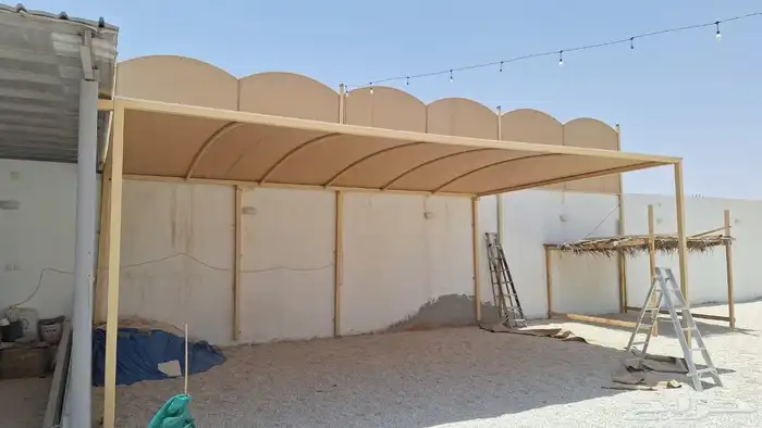 مظلات سيارات جده سواتر وبيوت الشعر جده تغيير قماش تركيب وفك 9