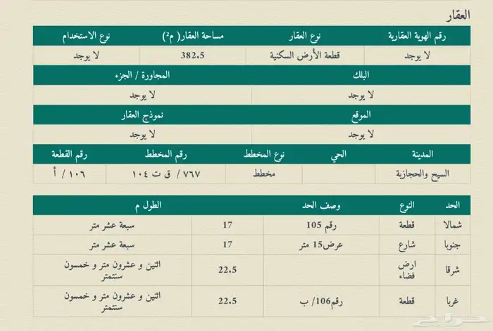 للبيع ارض سكنية في السيح 1