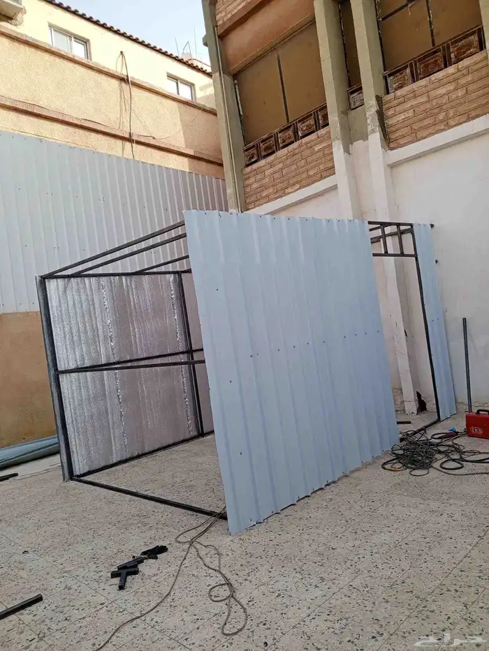 حداد مظلات وسواتر شينكو مستودعات سندويش بنل تسوير شينكو 46