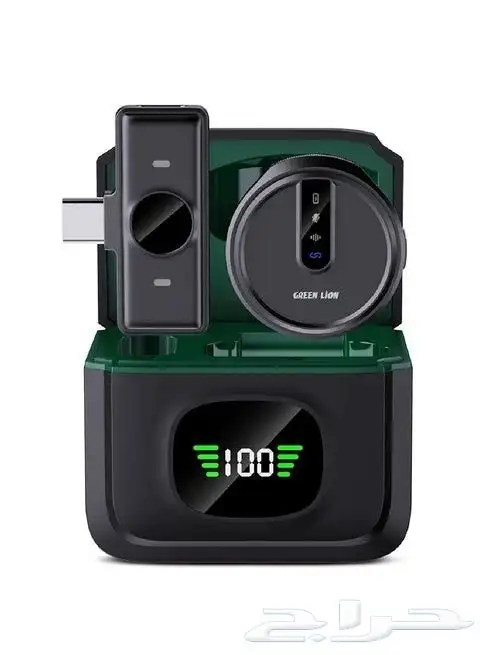 ميكروفون لاسلكي من جرين لايون لون أسود Green Lion Gm 88X Wir 0