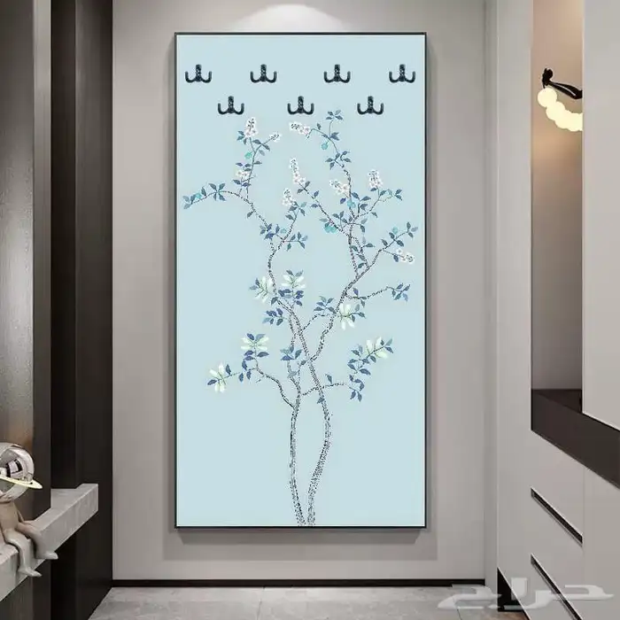 لوحة جدارية مع علاقه ملابس خيارات متعدده 8
