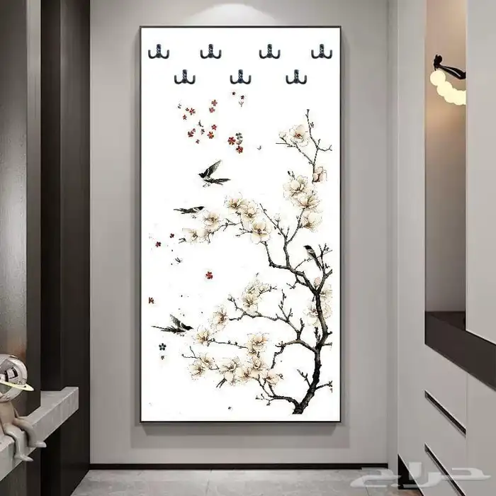 لوحة جدارية مع علاقه ملابس خيارات متعدده 7