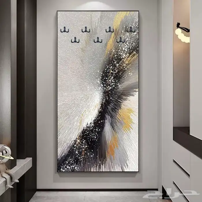 لوحة جدارية مع علاقه ملابس خيارات متعدده 1