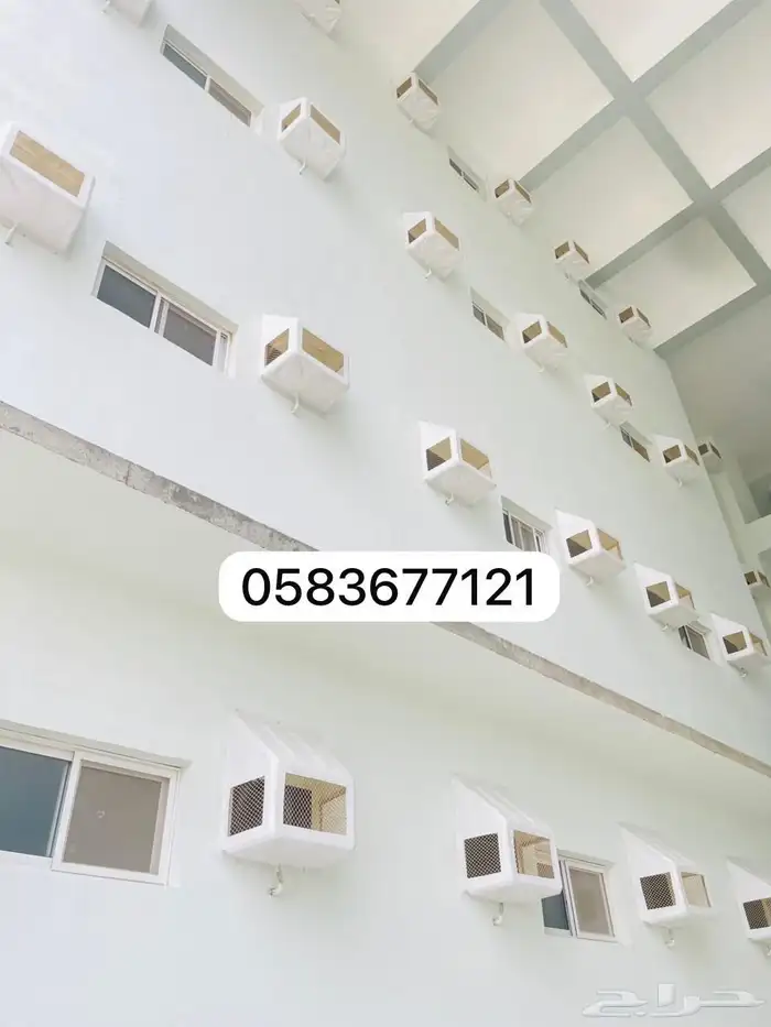 تركيب اغطية المكيفات غطاء مكيف فيبر 5