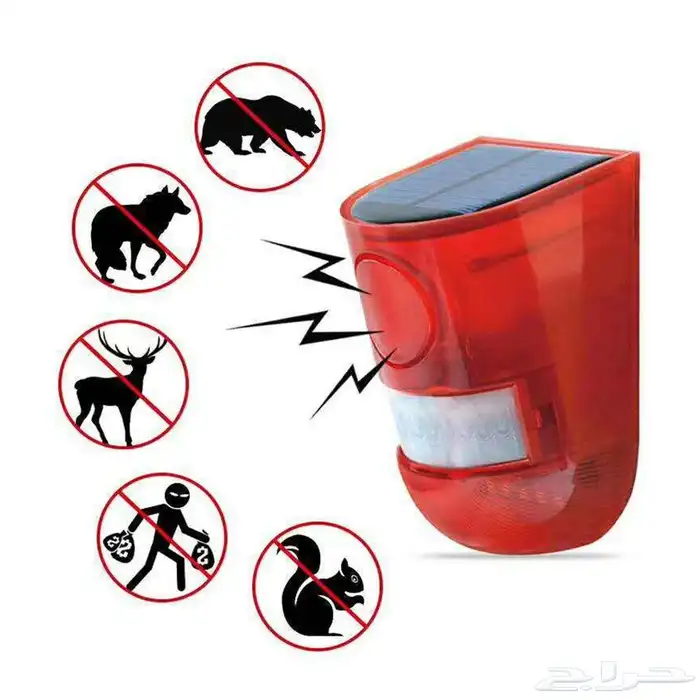 جهاز انذار حركة لحماية المنزل والعمل بالطاقة الشمسية 3