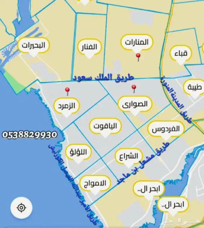 للبيع اراضي سكنية مدينة جدة-أبحرالشمالية حي المنارات الصواري 0