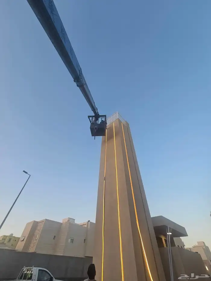 كرين سله رفع عمال رفع لوحات رفع خزانات تركيب كيمرات نقل صبيا 0