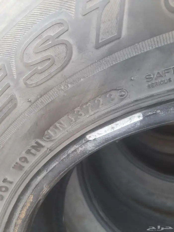 كفرات برجستون جنط 15 خوات الجديد تاريخ نهايت 23 خاليه من الع 8