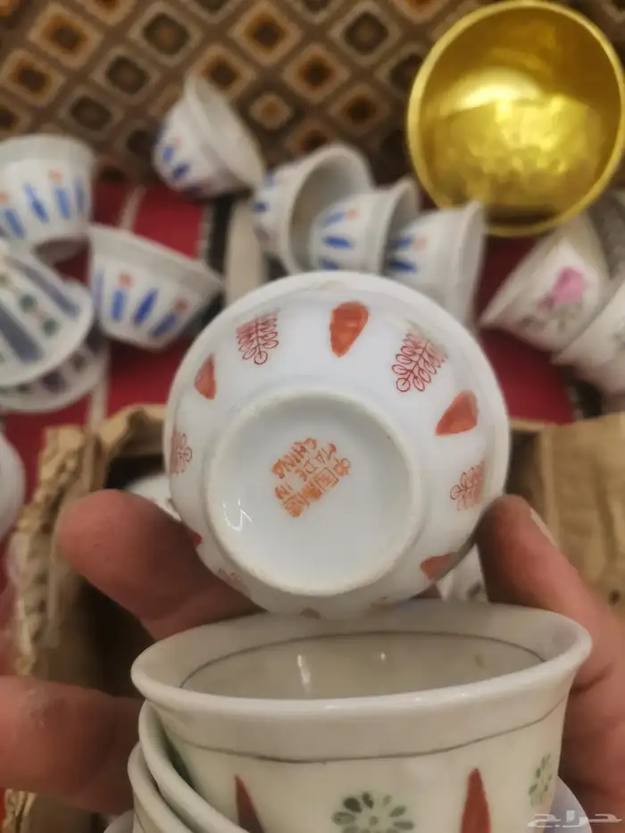 فناجيل كويتيه دمعه نقش يدوي 1