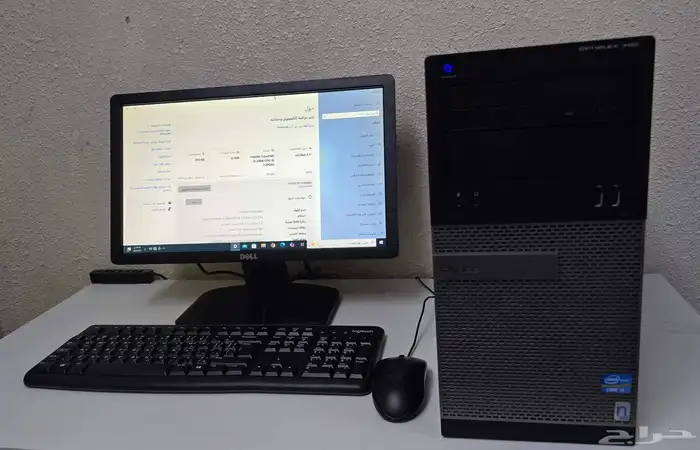 كمبيوتر مكتبي ديل i3 مع شاشة نظيف 2