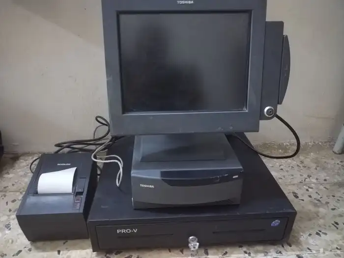 كشير توشيباوحدة معالجة مركزية (PC) مدمجةدرج نقود طابعة إيصا 0