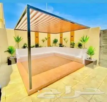 تنسيق حدائق وشلالات وجلسات وغرف زوجاج 8