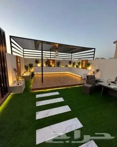 تنسيق حدائق وشلالات وجلسات وغرف زوجاج 3