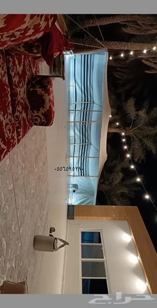 قطبة بيت شعر بدوي شمالي عمود خشب 8