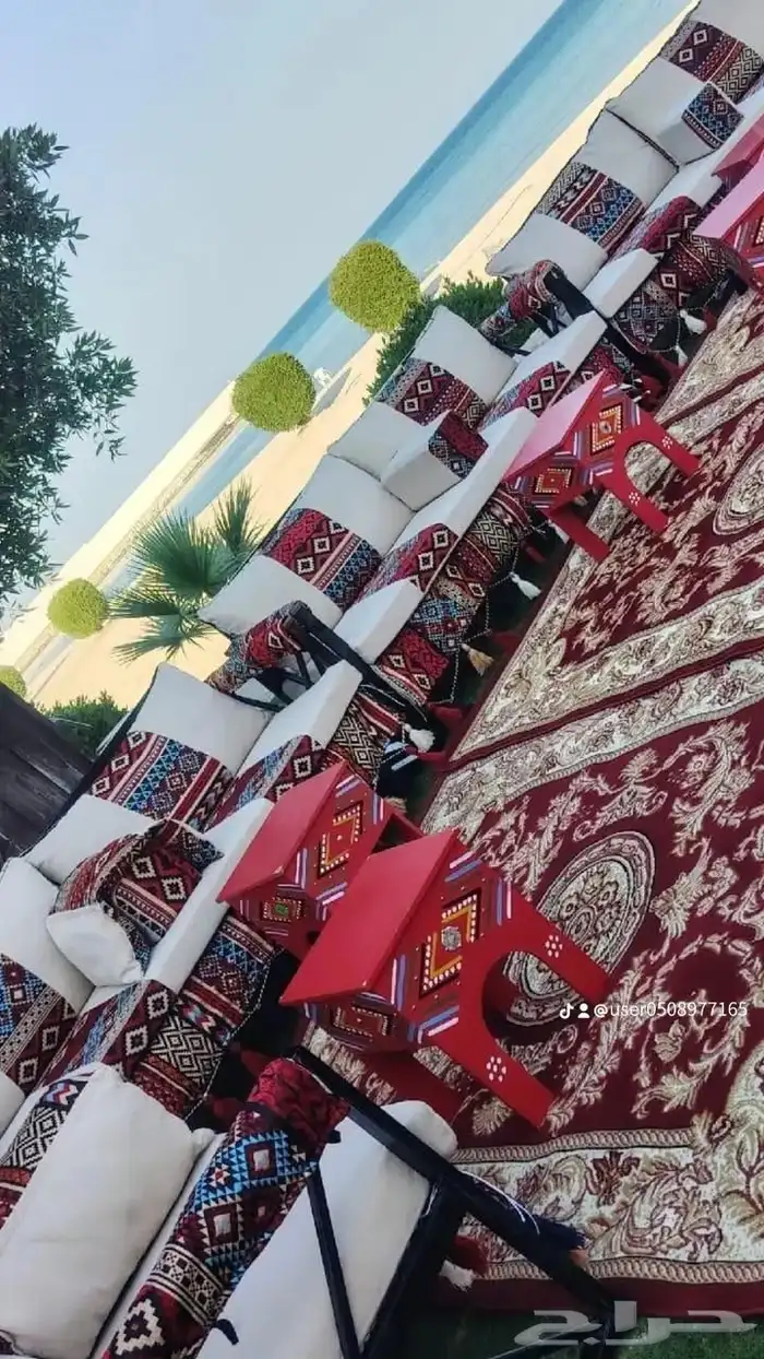 تعجير كرسي طولات زجج جلسات شعبيه كنب جميع انوع الحفلات 7