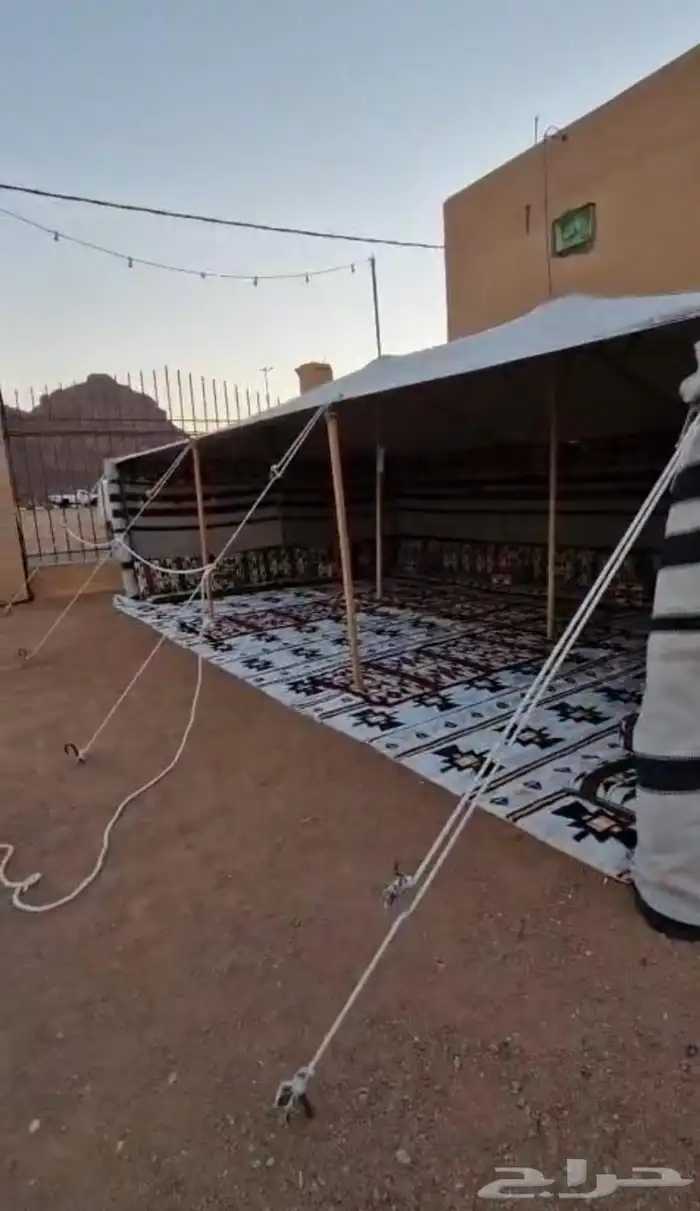 قطبة بيت شعر بدوي شمالي عمود خشب 9