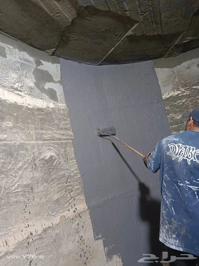 عزل خزانات المياه بماده الاسمنتيه الفوسام 1