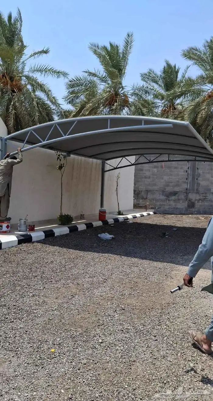مظلات وسواتر وبيوت الشعر جده وتغير قماش وتركيب وفك مظلات جده 6