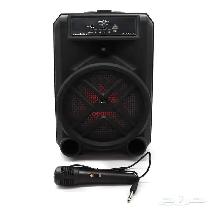 مكبر صوت GTS-1630 مع ميكروفون سلكي مدمج 3