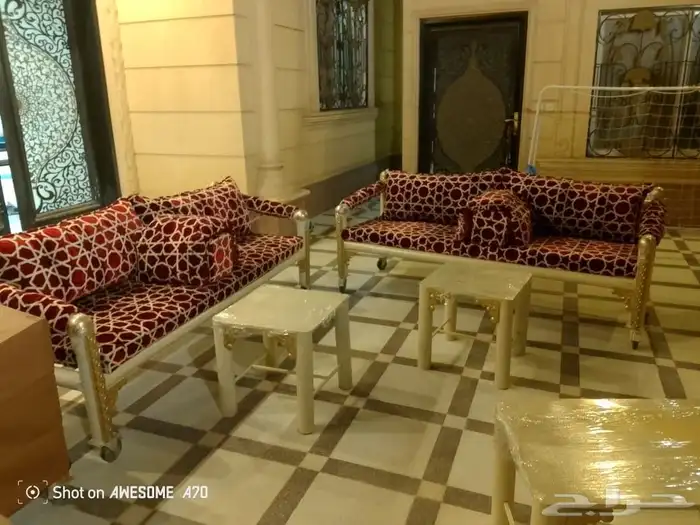 كراسي حديد جلسات خارجيه مراكيز شعبيه كويتيه 0