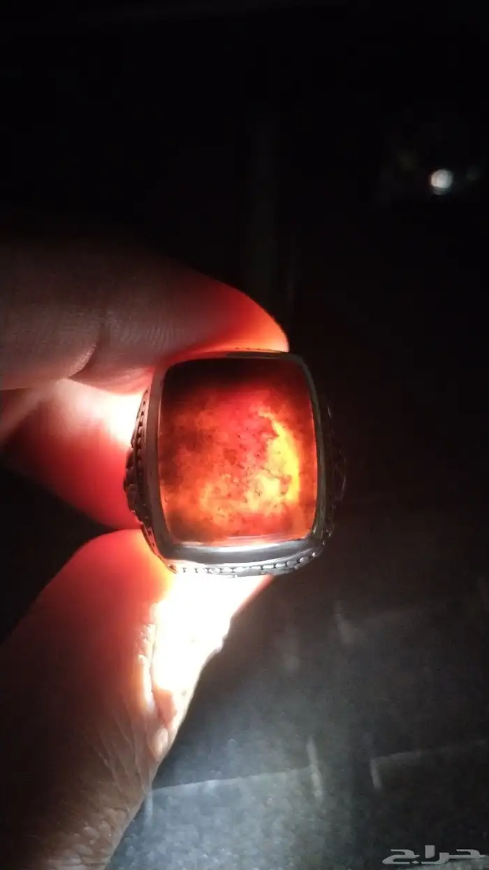 خاتم عقيق اسود شفة عبد صياغة ياسر 6