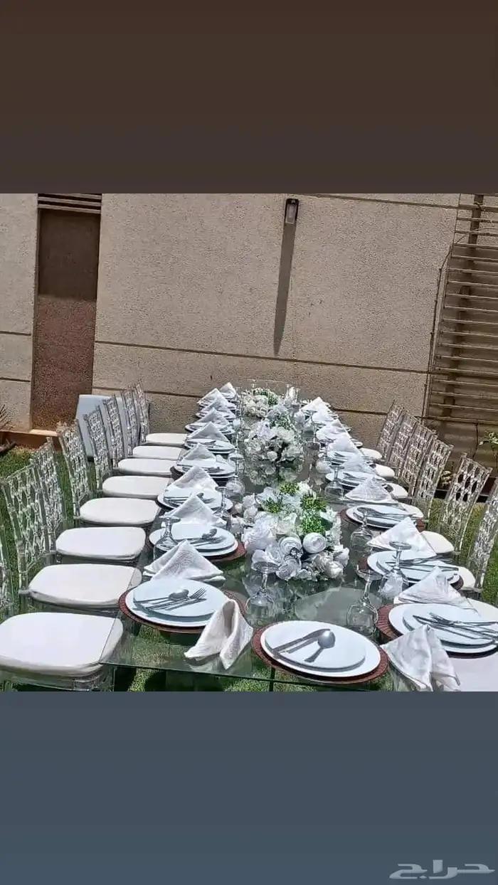 تاجير جميع لوازم الضيافه والحفلات كراسي طاولات خيام 6