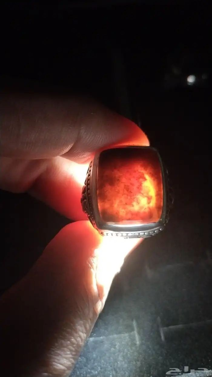 خاتم عقيق اسود شفة عبد صياغة ياسر 5