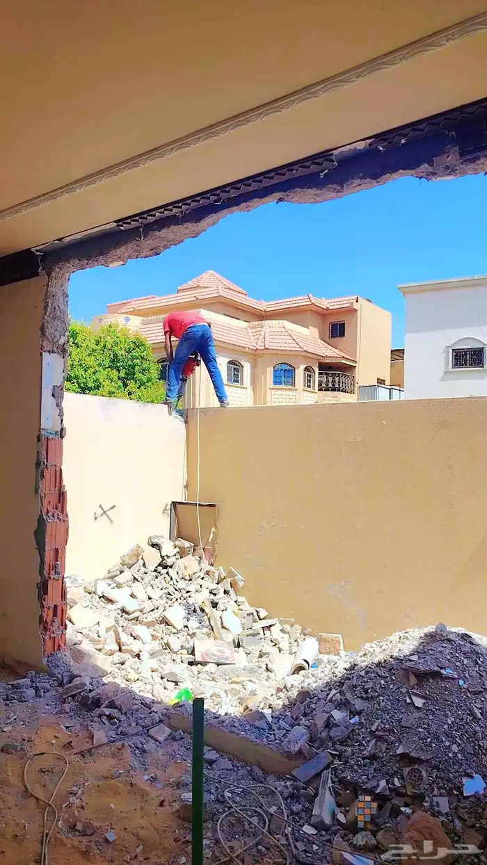 مقاول هدم تكسير ترميم بريده عمال بناء تليس قص بالصاروخ صبه 0