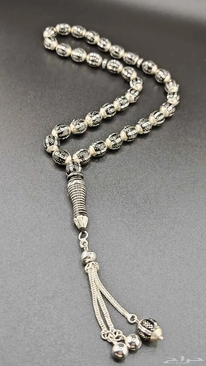 سبح يسر مطعمه بالفضه 3