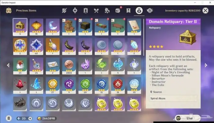 حساب غينشين امباكت اسطوري 3