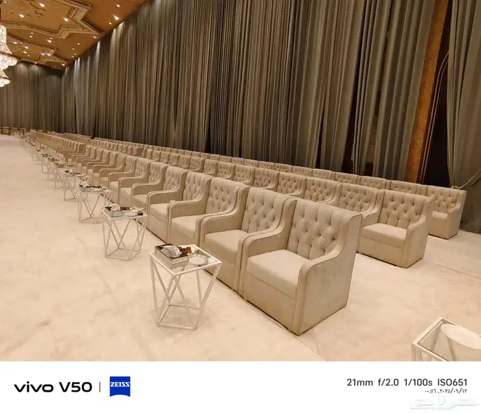 تأجير كنب وطاولات جلسات شعبيه دفايات ستائر شيفونات 7