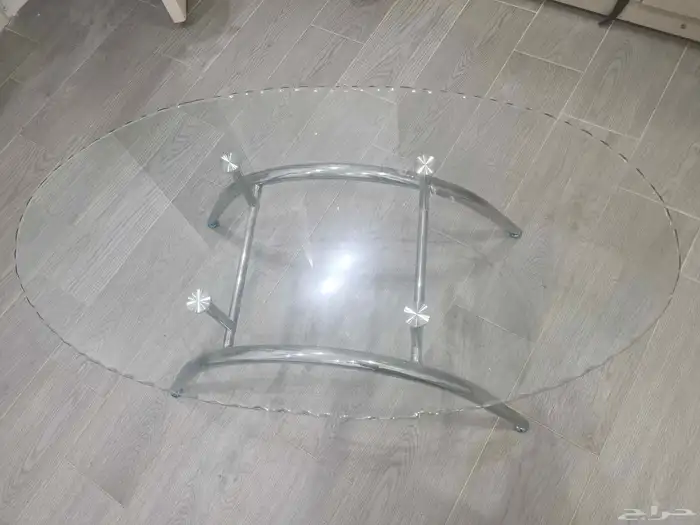 طاولة زجاج بيضاوية 1
